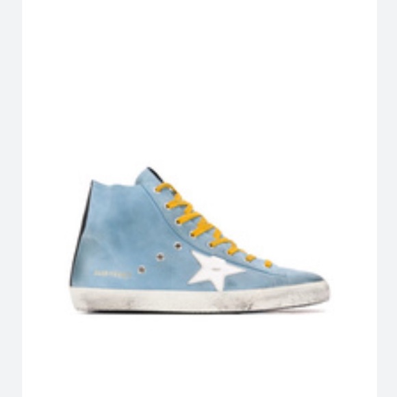Golden goose Francy light blue suede sneakers